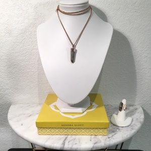 KENDRA SCOTT ‘Nora’ Neclace, Rose Gold/Pyrite